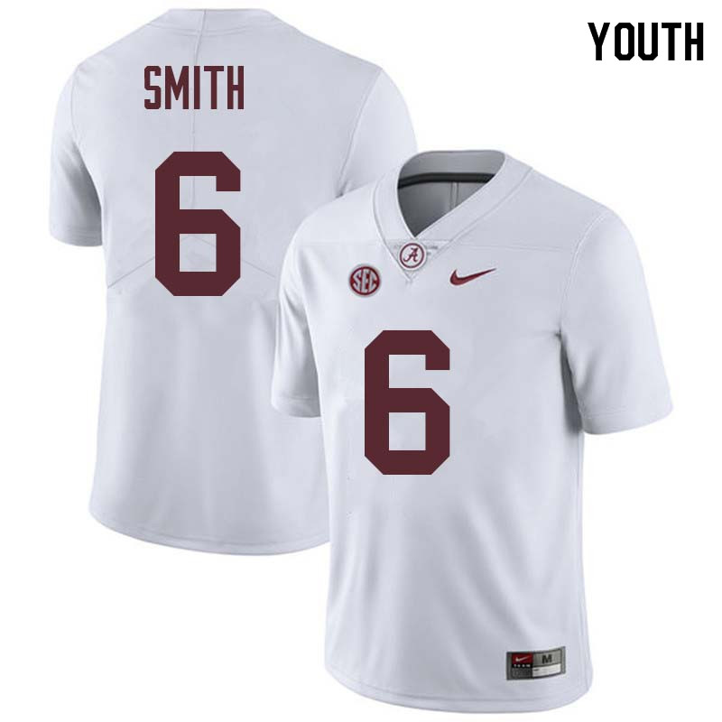Alabama Crimson Tide Youth Devonta Smith #6 White NCAA Nike Authentic Stitched College Football Jersey QM16N37SG